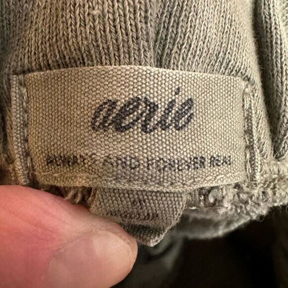 Aerie new heights trouser sweatpants olive green - Picture 4 of 4